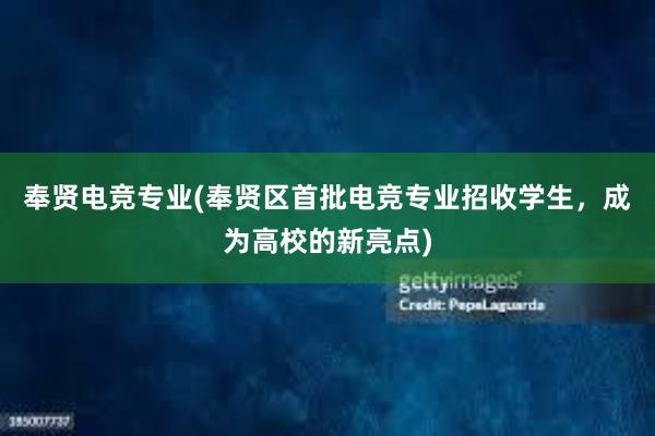 奉贤电竞专业(奉贤区首批电竞专业招收学生，成为高校的新亮点)