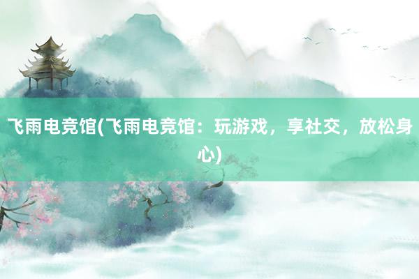 飞雨电竞馆(飞雨电竞馆：玩游戏，享社交，放松身心)