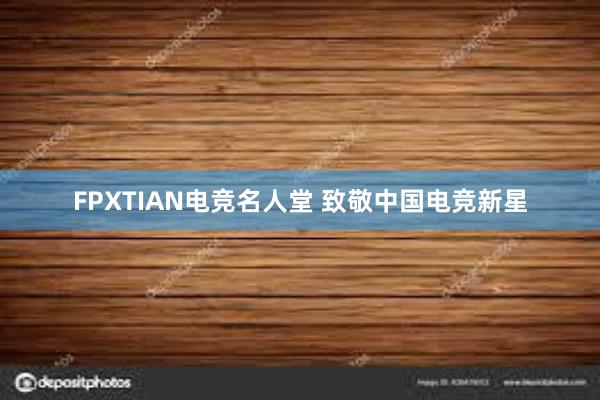 FPXTIAN电竞名人堂 致敬中国电竞新星