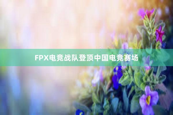 FPX电竞战队登顶中国电竞赛场