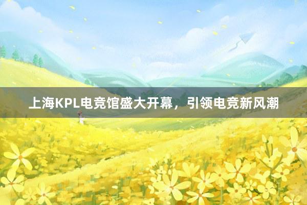 上海KPL电竞馆盛大开幕，引领电竞新风潮