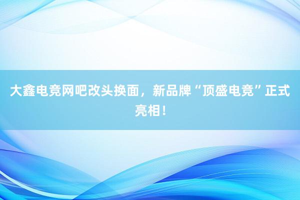 大鑫电竞网吧改头换面，新品牌“顶盛电竞”正式亮相！