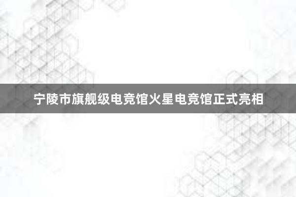 宁陵市旗舰级电竞馆火星电竞馆正式亮相